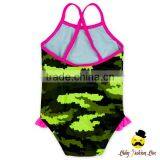 YZA-001 Yihong Fancy Baby Swimsuit Printed Pattern Ruffle One Piece Toddle Girls Swimwear Beachwear thumbnail-1