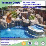 Customized Swimming Pool Decorative Slide Landscape Outdoor Artificial Waterfall Fountain thumbnail-5