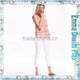 2016 New Model Special Knit Design Womens Plaid Sleeveless Tank T-Shirts thumbnail-1