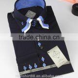 Button Down Stripe Men Shirt Dress Shirt Spandex /cotton thumbnail-1