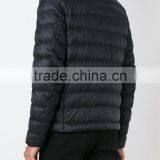 Wholesale High Quality Plain Dyed Dark Blue Down Feather Cotton Padded Coats Couples Winter Coats thumbnail-4