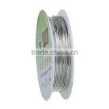 Copper Beading Wire Thread Cord Round Silver Tone 1mm Dia. , 2 Rolls thumbnail-1