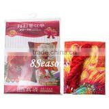 High Sales Wholesal Chinese Needlework Multicolor Flower Pattern Square Throw Pillow Cotton Cross Stitch thumbnail-3