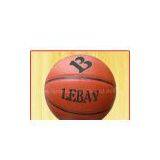Leather Cover Lamitataed Basketball With Rubber/butyl Bladder thumbnail-1