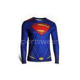 Mens Sport Fit Colorful Custom Fighting Shirts Cartoon Super Man Printed thumbnail-1