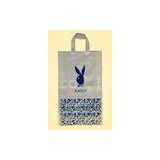 White Paper Carrier Bags Printed HDPE gift bag with rope handles for shopping