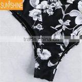 Sublimation Printed Bikini Control Brief Bottom Tankini High Waisted Swimsuit thumbnail-2
