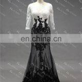 LN137 New Sexy See Through 3/4 Sleeves Real Samples Of Lace Evening Dress thumbnail-2