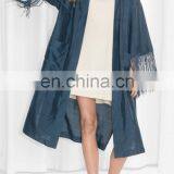 Hot Sale Fringe Silk Robes Kimono For Women thumbnail-3