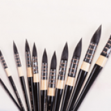 9PC/Set Squirrel Hair Wooden Handle Watercolor Paint Art Brush thumbnail-3