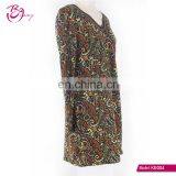 2017 Newest Kaftan Style Big Size Heart Printing One Piece Ropa Mujer Tunic for Mature Woman thumbnail-3