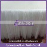 TC091-5 Jenny bridal fancy white ruffled tulle table skirt