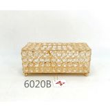 new design gold metal tissue box for home decorations