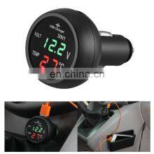 3 in 12/24V Car Auto Monitor Display USB Car Charger For Phone Tablet GPS LED Digital Voltmeter Gauge Thermometer thumbnail-4