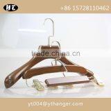 High Gloss Brown Wooden Hanger and Pants Hanger With Custom Size and Logo thumbnail-1