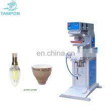One Color Led Bulb Ceramic Ink Cup Tampografia Silicone Pad Printing Machine Printer