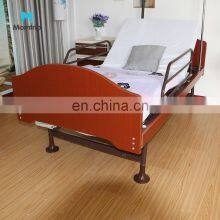 Bedridden Paralysis Patient Use Medical Treatment Adjustable Back Lift Manual One Function Fowlers Bed With Over Bed Table thumbnail-5