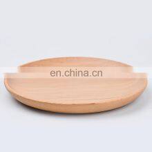 Hot Selling Eco-friendly Wooden Snack Plate Round Bamboo Dinner Plates Food Grade Serving Plate for Kids thumbnail-4