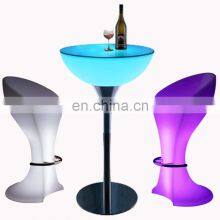 Coffee Shop Hotel Led Bar Furniture Cocktail Tables and Chairs Hot Sale High Bar Table and Chairs