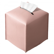 Pu Leather Tissue Box Holder Square Tissue Box Cover Modern Stylish Tissue Box Organizer for Bathroom thumbnail-2