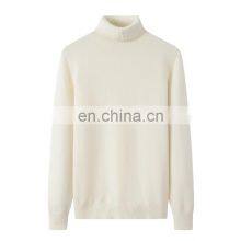 Custom Logo 100% Cashmere Women's Turtleneck Sweater Solid Pattern Jumpers With Front Logo Casual Winter Wear thumbnail-2