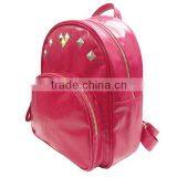 Ladies & Women Fashion Elegant Embossed Pink PU Backpack thumbnail-4