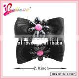 Cheap Hair Accessories Wholesale Small Ribbon Bow Beaded Elastic Hair Band (XH12-2107) thumbnail-5