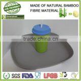 Cheap Wholesale Egg Shaped Bamboo Fibre Eco-friendly Food Tray Set, Deep Tray for Party thumbnail-4