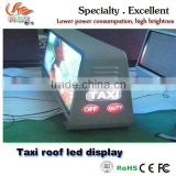 RGX New invention high brightness dot matrix taxi top full color led display / led message car display