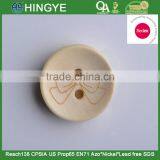 Sedex Audited Factory 2 Pillar Natural Color 2 Holes Wooden Button For Bady Clothes