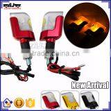 BJ-SL-058 Motorcycle Accessories Red Aluminum Housing LED Motorcycle Turn Signal Lights Chopper Bobber thumbnail-1