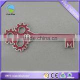 Custom Key Shaped Metal Red Enamel Promotional Pin Badge thumbnail-2
