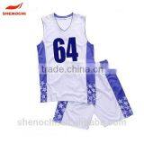 Guangdong suppllier sublimation printing top style basketball jersey