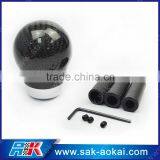 Racing Real Black 3K Carbon Fiber Aluminum Ball Gear Shift Knob Head