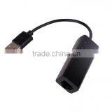 USB2.0 Male to LAN RJ45 Card Female Ethernet 10/100Mbps Wired Network LAN Cable Adapter thumbnail-1