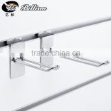 Supermarket Double Wire Euro Metal Chrome Hook Crossbar display euro hook