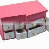 Cute Pink Jewelry Gift Cabinet With Mirror thumbnail-5