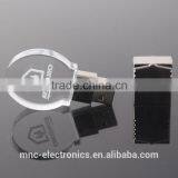 Promotional Gift Item Acrylic Material Tranparent Personalized Laser Engraving Logo Led Light Bulb Shaped Usb Pen Drive Supplier's Choice
