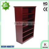 2016 high quality home office 6 layers wooden bookshelf in cherry