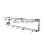 High Quality Hotel Restaurent Stainless Steel Kitchen Wall Mounting Hanging Tower Rack thumbnail-2
