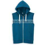 Mens 100% Cotton Plain White Short Sleeve Pullover Hoodie thumbnail-5