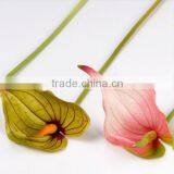 Single Head Red Anthurium Flowers, 51cm Anthurium Artificial Flowers for Public Decoration thumbnail-2