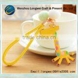 Giraffe Shaped Metal Fashion Keychain/locket Keychain/silicone Wristband Keychain