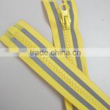 High quality reflective zipper nylon waterproof zipper