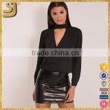 Hot Selling Well V-neck Fashion Long Sleeve Casual Cotton Blouse Quality Choice thumbnail-1