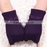 New Product Purple Color Full Touch Screen Wool Gloves For Smartphone