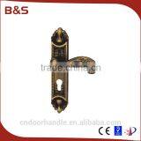 China Brass Door Handles 250-270mm Long Plate With 8545 Lock Body and Brass Cylinder Quality Choice thumbnail-6