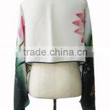 Lotus Flower Print Digital Print Twill 100% Silk Long Scarf Suzhou Silk thumbnail-3