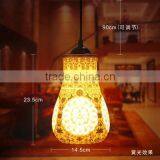 Vintage LED Pendant Light Blue White Porcelain Ceramic Loft Coffee Bar Restaurant Kitchen Lights thumbnail-5