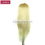 Blonde Long Hair Training Head for Hairdresser 18 Inch to 24 Inch thumbnail-3